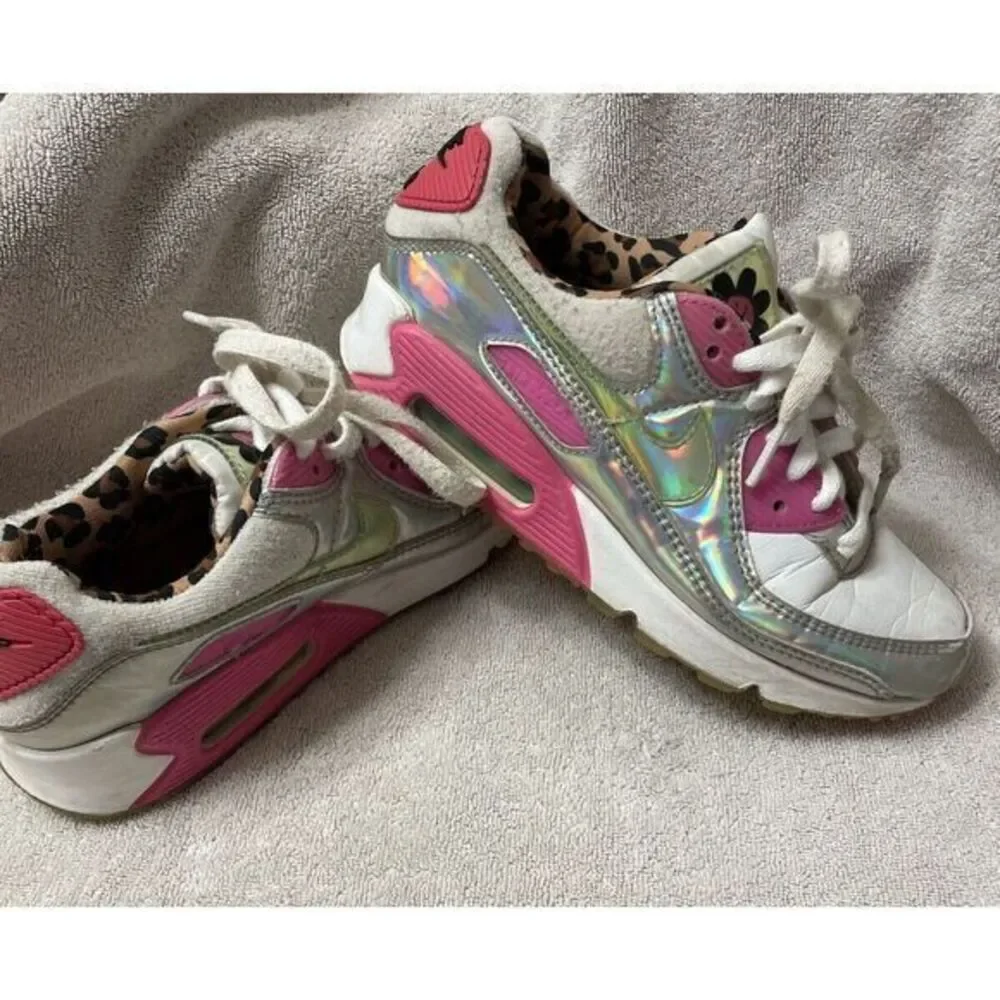 Nike Air Girl's Sneakers Size 5‎ Cheetah Print Inside